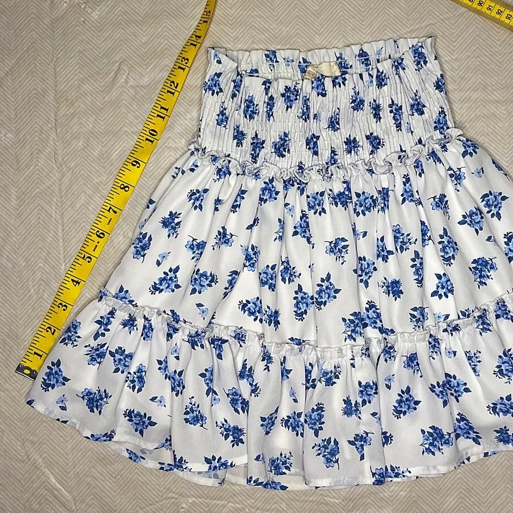 𝅺Altar’d State Blue Floral Flowy Skirt size XS - Picture 5 of 5